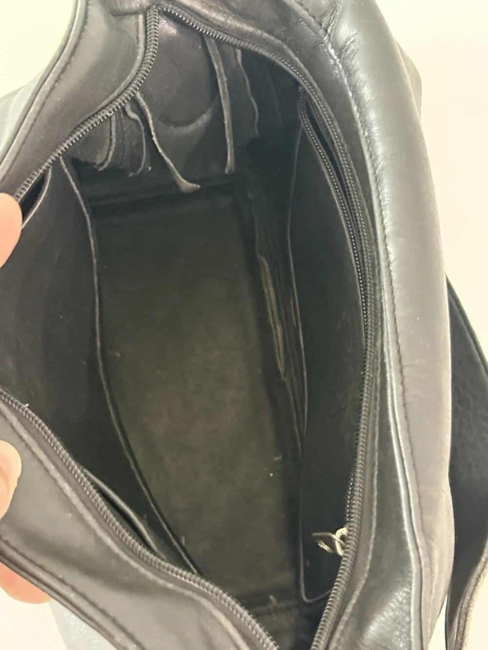 Vtg 1998 Coach Large Soho Zip Hobo Shoulder Bag Leather 4161 Black USA